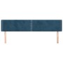 Dunkelblauer Samtkopfteil 163x16x78/88 cm von , Kopf- und Fußteile - Ref: Foro24-3118686, Preis: 72,18 €, Rabatt: %