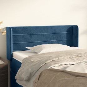 Dunkelblauer Samtkopfteil 83x16x78/88 cm von , Kopf- und Fußteile - Ref: Foro24-3118942, Preis: 42,11 €, Rabatt: %