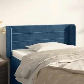 Dunkelblauer Samtkopfteil 83x16x78/88 cm von , Kopf- und Fußteile - Ref: Foro24-3118942, Preis: 41,21 €, Rabatt: %