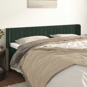 Dark green velvet headboard 183x16x78/88 cm by , Headboards and footboards - Ref: Foro24-3119069, Price: 83,61 €, Discount: %