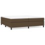Estructura de cama tela marrón oscuro 200x200 cm de , Camas y somieres - Ref: Foro24-3120889, Precio: 127,97 €, Descuento: %