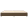 Estructura de cama tela marrón oscuro 200x200 cm de , Camas y somieres - Ref: Foro24-3120889, Precio: 127,88 €