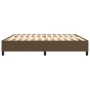 Estructura de cama tela marrón oscuro 200x200 cm de , Camas y somieres - Ref: Foro24-3120889, Precio: 127,97 €, Descuento: %