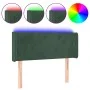 Dark green velvet headboard with LED lights 103x16x78/88 cm by , Headboards and footboards - Ref: Foro24-3123001, Price: 59,0...
