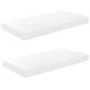 Floating wall shelf 2 pcs glossy white MDF 50x23x3.8 cm by vidaXL, Shelves and shelves - Ref: Foro24-323746, Price: 29,48 €, ...