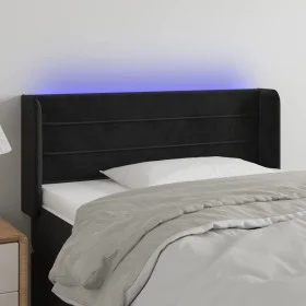 Black velvet headboard with LED lights 103x16x78/88 cm by , Headboards and footboards - Ref: Foro24-3123420, Price: 54,80 €, ...