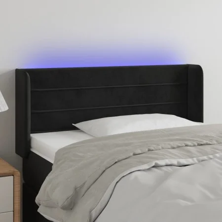Black velvet headboard with LED lights 103x16x78/88 cm by , Headboards and footboards - Ref: Foro24-3123420, Price: 54,80 €, ...