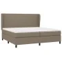 Box spring bed with gray taupe fabric mattress 200x200 cm by , Beds and slatted bases - Ref: Foro24-3127833, Price: 731,15 €,...