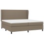 Boxspringbett mit grauem Taupe-Stoffbezug und Matratze 200x200 cm. von , Betten und Lattenroste - Ref: Foro24-3127833, Preis:...