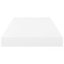 Estante flotante de pared 2 uds MDF blanco brillo 50x23x3,8 cm
