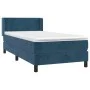 Dark blue velvet box spring bed with mattress 80x200 cm by , Beds and slatted bases - Ref: Foro24-3130809, Price: 272,10 €, D...