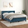 Boxspringbett mit dunkelblauer Samtmatratze 140x200 cm. von , Betten und Lattenroste - Ref: Foro24-3130905, Preis: 433,16 €, ...