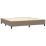 Box spring bed with gray taupe fabric mattress 200x200 cm by , Beds and slatted bases - Ref: Foro24-3131541, Price: 700,20 €,...