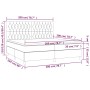 Cama box spring colchón luces LED tela marrón oscuro 200x200 cm de , Camas y somieres - Ref: Foro24-3135144, Precio: 710,83 €...