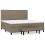 Box spring bed with gray taupe fabric mattress 200x200 cm by , Beds and slatted bases - Ref: Foro24-3136545, Price: 759,98 €,...