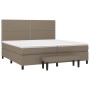 Cama box spring con colchón tela gris taupe 200x200 cm de , Camas y somieres - Ref: Foro24-3136545, Precio: 759,78 €, Descuen...