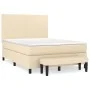 Box spring bed with cream-colored fabric mattress 140x200 cm by , Beds and slatted bases - Ref: Foro24-3136442, Price: 547,77...