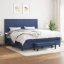 Boxspringbett mit blauem Stoffbezug 200x200 cm. von , Betten und Lattenroste - Ref: Foro24-3136547, Preis: 758,45 €, Rabatt: %