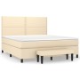 Box spring bed with cream-colored fabric mattress 160x200 cm by , Beds and slatted bases - Ref: Foro24-3136530, Price: 613,00...