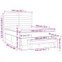 Cama box spring con colchón tela azul 140x200 cm de , Camas y somieres - Ref: Foro24-3136683, Precio: 551,66 €, Descuento: %