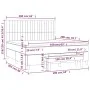Box spring bed with blue fabric mattress 160x200 cm by , Beds and slatted bases - Ref: Foro24-3136771, Price: 590,47 €, Disco...