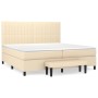 Box spring bed with cream-colored fabric mattress 200x200 cm by , Beds and slatted bases - Ref: Foro24-3136786, Price: 716,63...