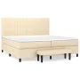 Box spring bed with cream-colored fabric mattress 200x200 cm by , Beds and slatted bases - Ref: Foro24-3136786, Price: 720,48...