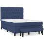 Cama box spring con colchón tela azul 140x190 cm de , Camas y somieres - Ref: Foro24-3136835, Precio: 570,82 €, Descuento: %