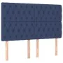 Box spring bed with blue fabric mattress 140x190 cm by , Beds and slatted bases - Ref: Foro24-3136835, Price: 570,60 €, Disco...