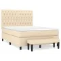 Box spring bed with cream-colored fabric mattress 140x200 cm by , Beds and slatted bases - Ref: Foro24-3136842, Price: 578,90...