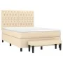 Box spring bed with cream-colored fabric mattress 140x200 cm by , Beds and slatted bases - Ref: Foro24-3136842, Price: 578,90...