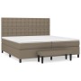 Box spring bed with gray taupe fabric mattress 200x200 cm by , Beds and slatted bases - Ref: Foro24-3136945, Price: 819,88 €,...