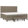 Boxspringbett mit grauem Taupe-Stoffbezug und Matratze 200x200 cm. von , Betten und Lattenroste - Ref: Foro24-3136945, Preis:...