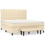 Box spring bed with cream-colored fabric mattress 160x200 cm by , Beds and slatted bases - Ref: Foro24-3136930, Price: 625,80...