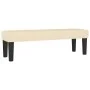 Boxspringbett mit cremefarbenem Stoffbezug und Matratze, 160x200 cm. von , Betten und Lattenroste - Ref: Foro24-3136930, Prei...