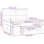 Boxspringbett mit cremefarbenem Stoffbezug und Matratze, 160x200 cm. von , Betten und Lattenroste - Ref: Foro24-3136930, Prei...