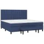Box spring bed with blue fabric mattress 200x200 cm by , Beds and slatted bases - Ref: Foro24-3136947, Price: 776,11 €, Disco...