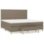 Boxspringbett mit grauem Taupe-Stoffbezug und Matratze 200x200 cm. von , Betten und Lattenroste - Ref: Foro24-3137025, Preis:...