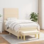 Box spring bed with cream-colored fabric mattress 90x200 cm by , Beds and slatted bases - Ref: Foro24-3137050, Price: 348,66 ...