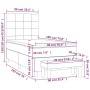 Box spring bed with cream-colored fabric mattress 90x190 cm by , Beds and slatted bases - Ref: Foro24-3137122, Price: 376,62 ...