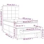 Box spring bed with cream-colored fabric mattress 90x190 cm by , Beds and slatted bases - Ref: Foro24-3137122, Price: 366,85 ...