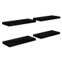 Floating wall shelf 4 pcs glossy black MDF 60x23.5x3.8 cm by vidaXL, Shelves and shelves - Ref: Foro24-323771, Price: 52,28 €...