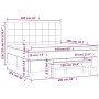 Cama box spring con colchón tela color crema 140x200 cm de , Camas y somieres - Ref: Foro24-3137162, Precio: 554,51 €, Descue...