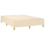 Cama box spring con colchón tela color crema 140x190 cm de , Camas y somieres - Ref: Foro24-3137394, Precio: 579,31 €, Descue...