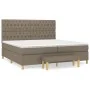 Box spring bed with gray taupe fabric mattress 200x200 cm by , Beds and slatted bases - Ref: Foro24-3137425, Price: 871,14 €,...