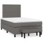 Box spring bed with gray synthetic leather mattress 120x200 cm by , Beds and slatted bases - Ref: Foro24-3137597, Price: 448,...