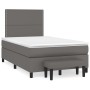 Boxspringbett mit Kunstleder-Matratze in Grau, 120x200 cm. von , Betten und Lattenroste - Ref: Foro24-3137597, Preis: 440,78 ...