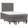 Box spring bed with gray synthetic leather mattress 120x200 cm by , Beds and slatted bases - Ref: Foro24-3137597, Price: 448,...