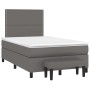 Boxspringbett mit Kunstleder-Matratze in Grau, 120x200 cm. von , Betten und Lattenroste - Ref: Foro24-3137597, Preis: 440,78 ...