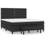 Box spring bed with black synthetic leather mattress 160x200 cm by , Beds and slatted bases - Ref: Foro24-3137611, Price: 605...